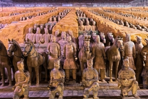 Short visit of Emperor Qinshihuang's Mausoleum Museum in Xi'an.